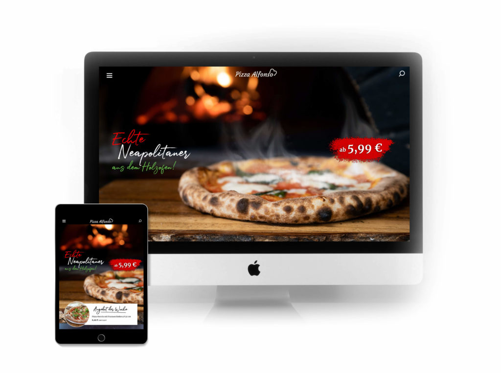Beispiel Webseite Pizzeria